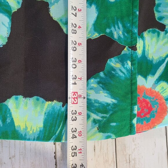 Banana Republic Cotton Blend Floral Belted Trench Coat Artsy Bold Print Women XS - Picture 6 of 9